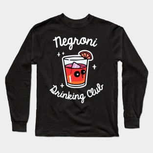 Negroni Drinking Club Cocktail Bartender Retro Long Sleeve T-Shirt